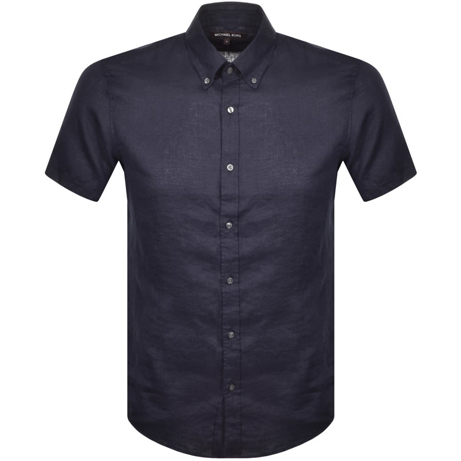 Alternative Image for ProductMichael Kors Linen Short Sleeve Shirt Navy1